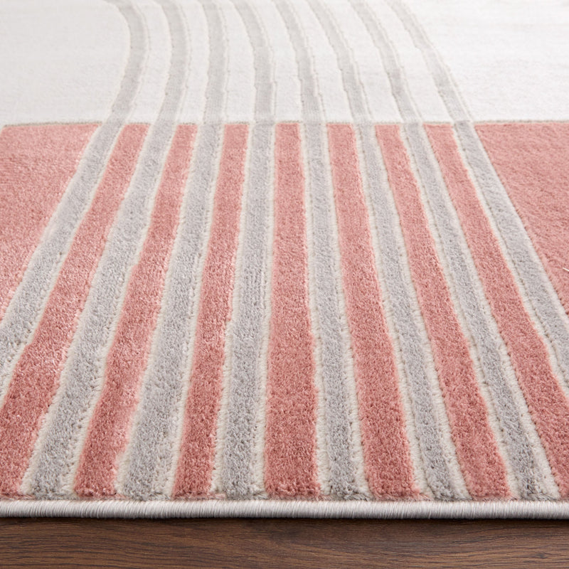 Betsi Pink Geometric - U5002 - 5' x 8'
