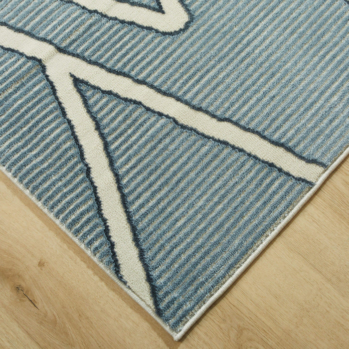 Eclectic Luxe Blue Geometric - U5005 - 5' x 8'