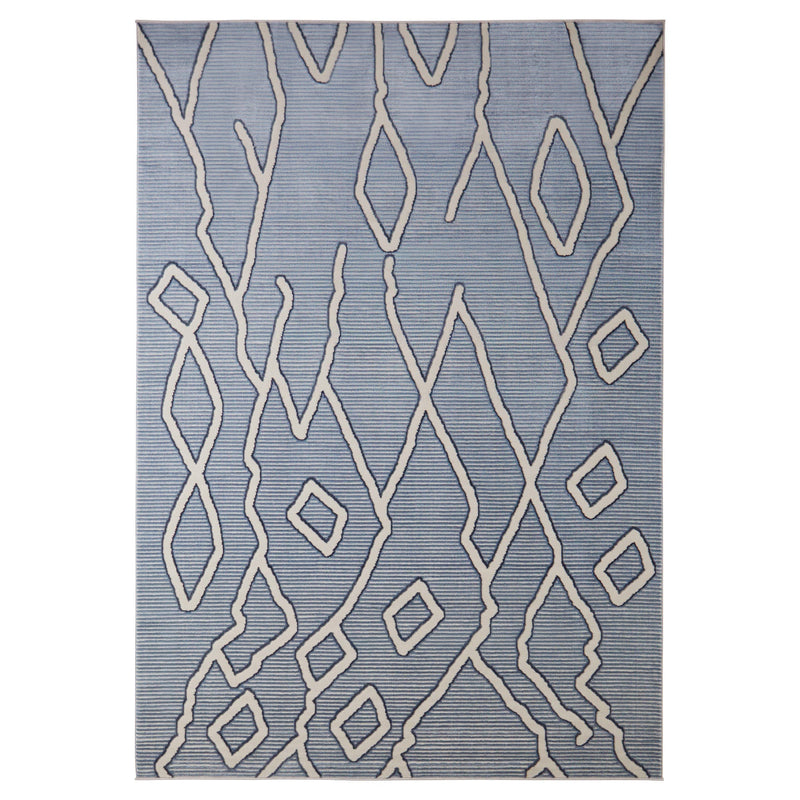 Eclectic Luxe Blue Geometric - U5005 - 5' x 8'