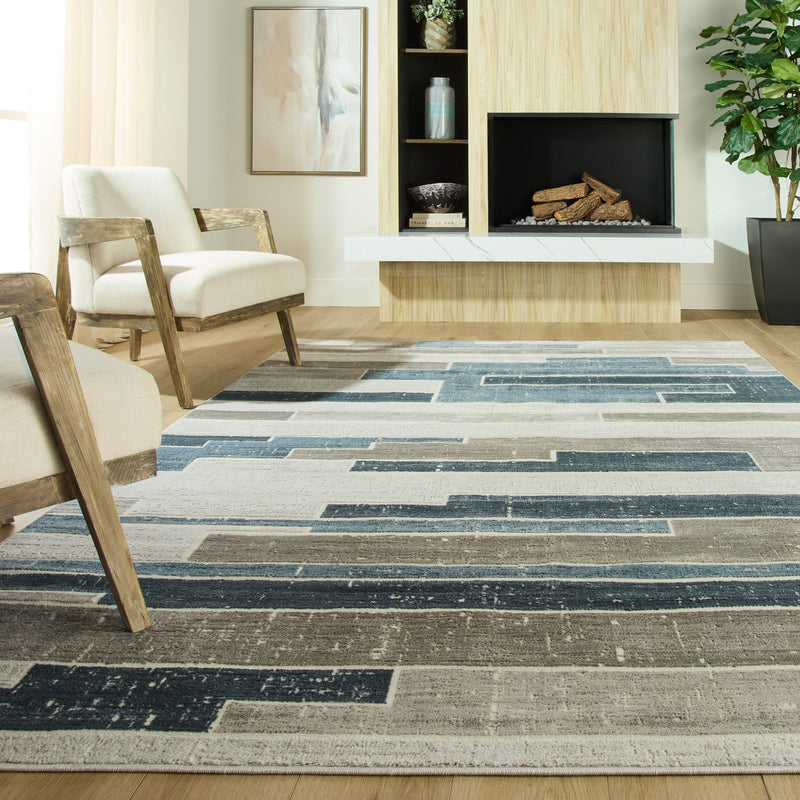 Betsi Blue Geometric - U5010 - 2' x 3'