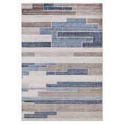 Betsi Blue Geometric - U5010 - 5' x 8'
