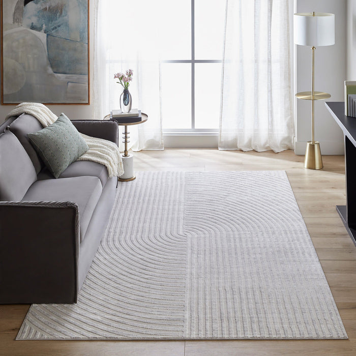 Eclectic Luxe Gray Linear Geometric - U5011 - 2' x 3'