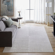 Eclectic Luxe Gray Linear Geometric - U5011 - 5' x 8'