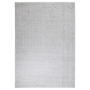 Eclectic Luxe Gray Linear Geometric - U5011 - 5' x 8'