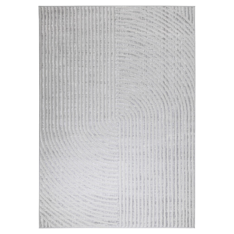 Eclectic Luxe Gray Linear Geometric - U5011 - 5' x 8'
