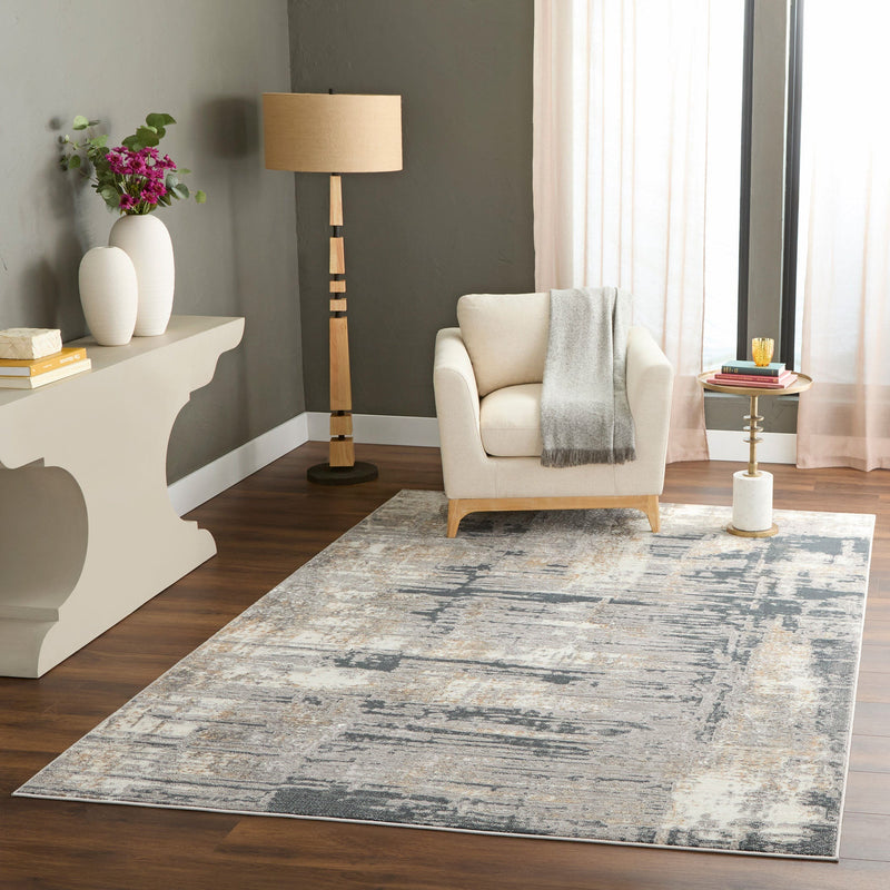 Jasmine Gray Beige Painterly - U5015 - 5' x 8'