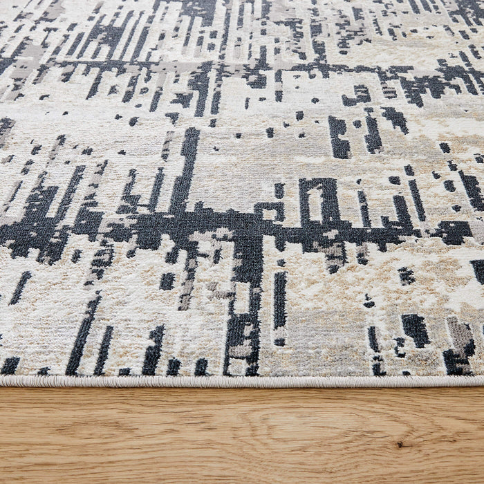 Jasmine Black Painterly - U5016 - 2' x 3'
