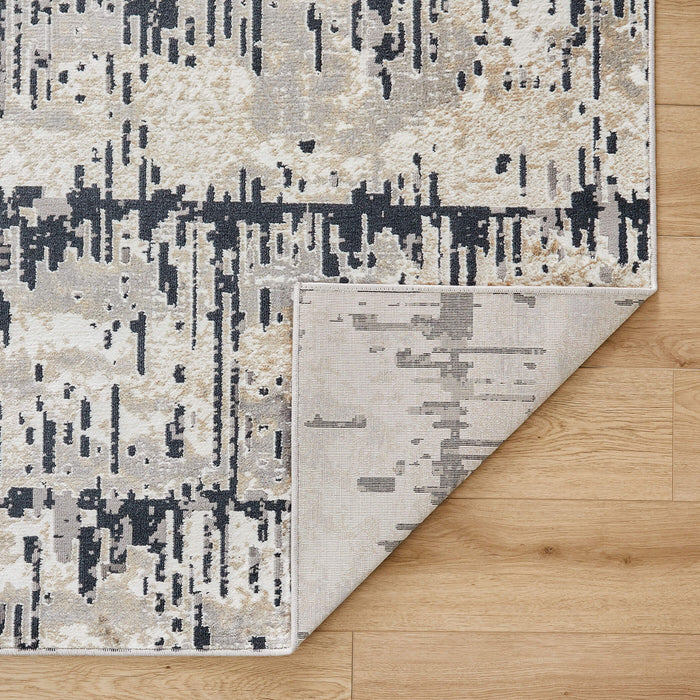 Jasmine Black Painterly - U5016 - 5' x 8'