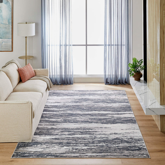 Jasmine Black Painterly - U5017 - 8' x 11'