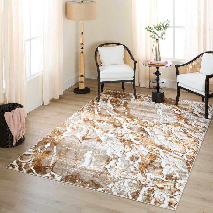 Melet Orange Marbled - U5024 - 8' x 11'
