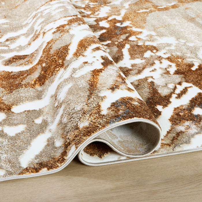 Melet Orange Marbled - U5024 - 2' x 3'