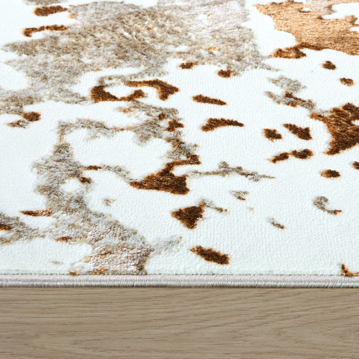 Melet Orange Marbled - U5025 - 7' x 9'