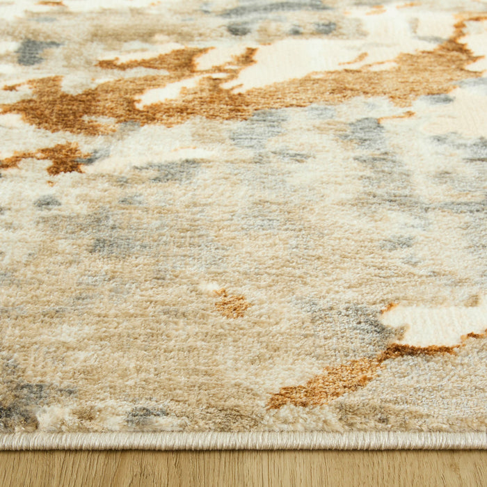 Melet Gray Orange Painterly - U5026 - 8' x 11'