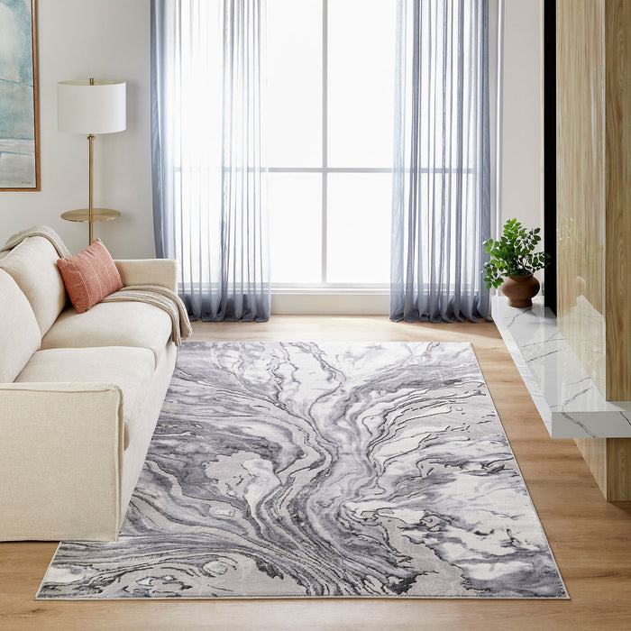 Samira Gray Marbled - U5033 - 5' x 8'