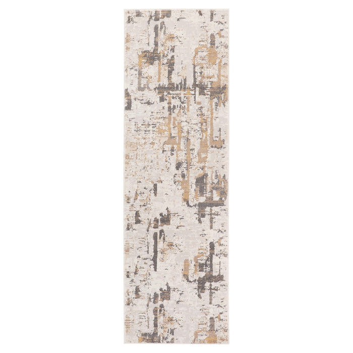 Veleka Gray Beige Painterly - U6014 - 3' x 8' Runner