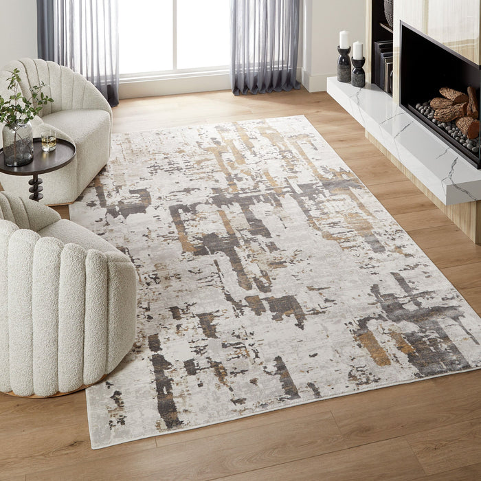 Veleka Gray Beige Painterly - U6014 - 8' x 11'
