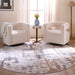 Veleka Gray Beige Painterly - U6014 - 5' Round