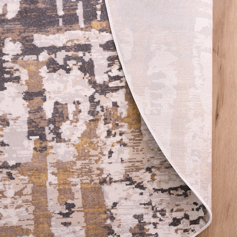 Veleka Gray Beige Painterly - U6014 - 5' Round