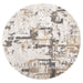 Veleka Gray Beige Painterly - U6014 - 5' Round
