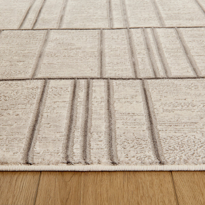 Timeless Luxe Black Ivory Linear Geometric - U6015 - 3' x 8' Runner