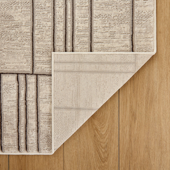 Timeless Luxe Black Ivory Linear Geometric - U6015 - 3' x 8' Runner
