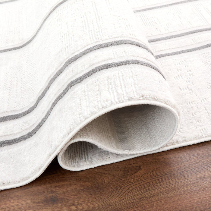 Timeless Luxe Black Ivory Linear Geometric - U6015 - 2' x 3'