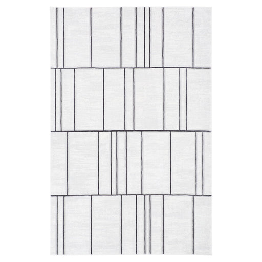 Timeless Luxe Black Ivory Linear Geometric - U6015 - 5' x 8'