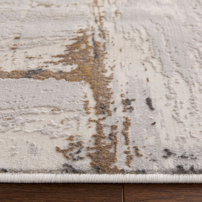 Veleka Gray Beige Painterly - U6016 - 3' x 8' Runner