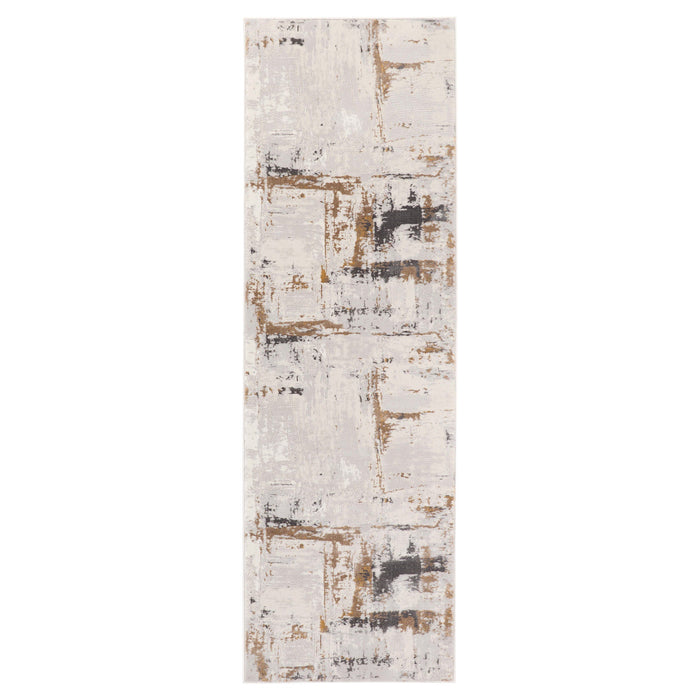 Veleka Gray Beige Painterly - U6016 - 3' x 8' Runner