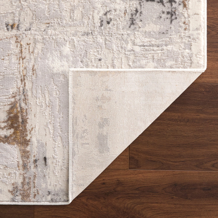 Veleka Gray Beige Painterly - U6016 - 3' x 8' Runner