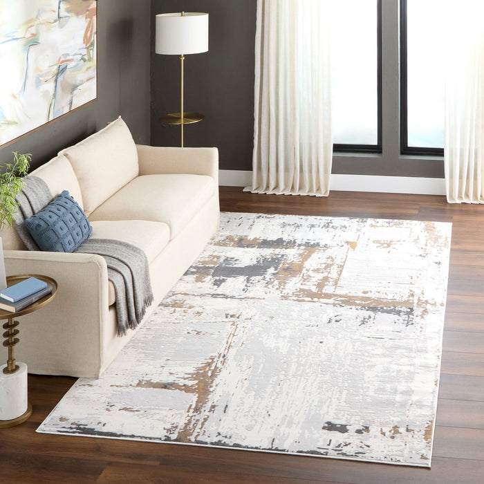 Veleka Gray Beige Painterly - U6016 - 8' x 11'