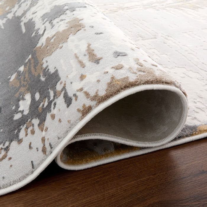 Veleka Gray Beige Painterly - U6016 - 2' x 3'