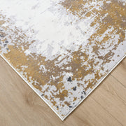 Veleka Gray Gold Painterly - U6017 - 5' x 8'