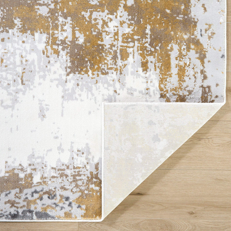 Veleka Gray Gold Painterly - U6017 - 5' x 8'