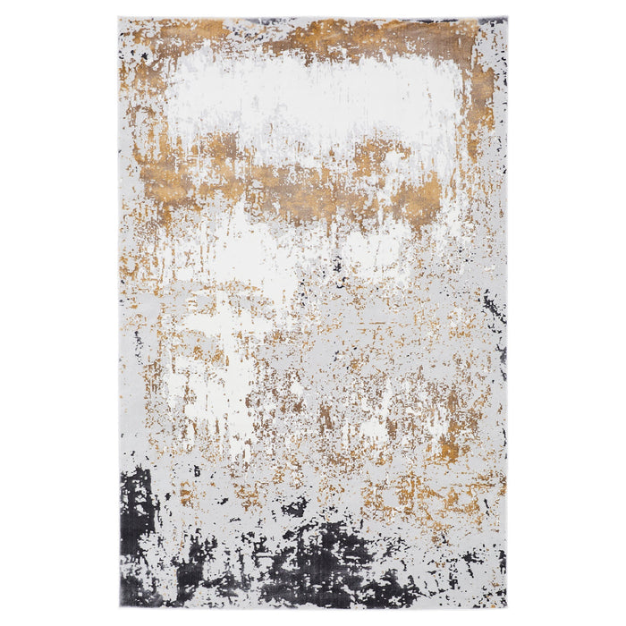 Veleka Gray Gold Painterly - U6017 - 2' x 3'