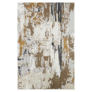 Veleka Gray Gold Painterly - U6018 - 5' x 8'