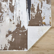 Veleka Gray Gold Painterly - U6018 - 5' x 8'