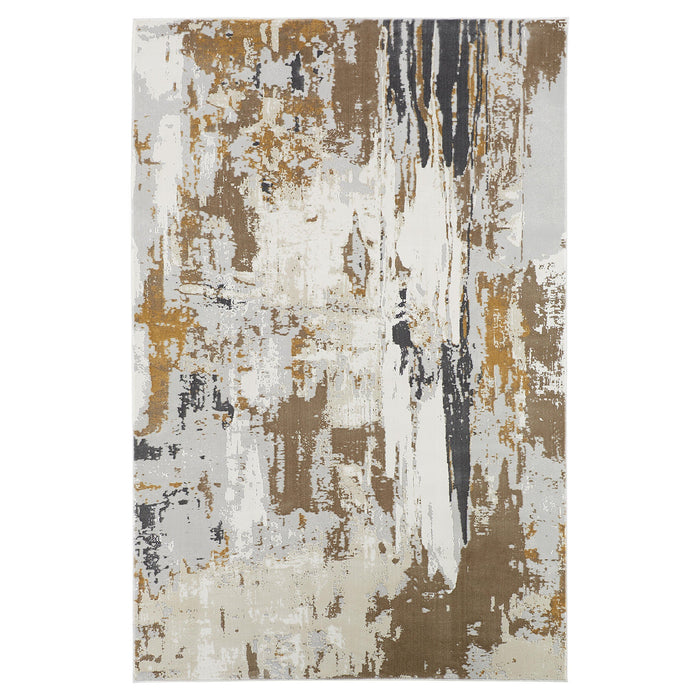 Veleka Gray Gold Painterly - U6018 - 10' x 13'