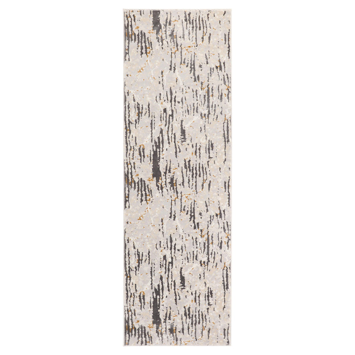 Veleka Gray Gold Stripe - U6019 - 3' x 8' Runner