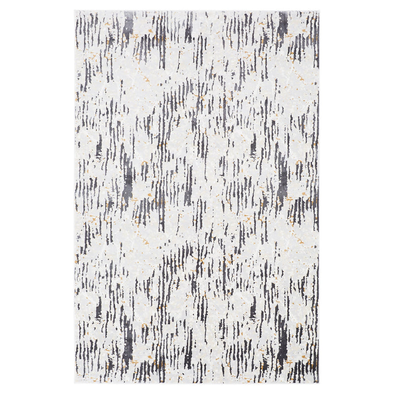 Veleka Gray Gold Stripe - U6019 - 5' x 8'