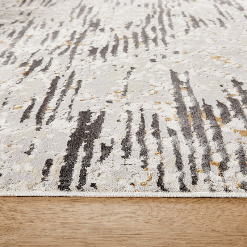 Veleka Gray Gold Stripe - U6019 - 5' x 8'