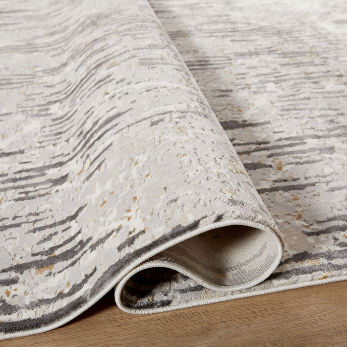Veleka Gray Gold Stripe - U6019 - 10' x 13'