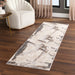 Veleka Gray Gold Brush Stroke - U6020 - 3' x 8' Runner