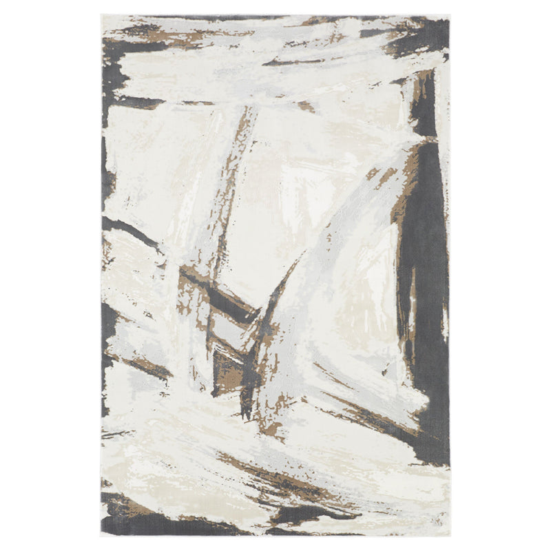 Veleka Gray Gold Brush Stroke - U6020 - 5' x 8'
