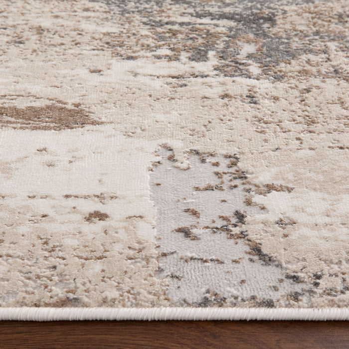 Veleka Gray Gold Painterly - U6021 - 3' x 8' Runner