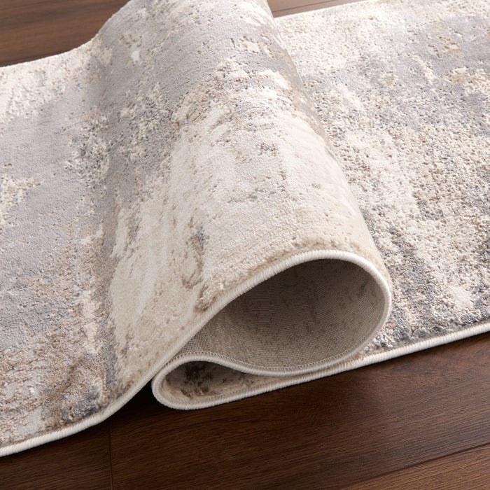Veleka Gray Gold Painterly - U6021 - 3' x 8' Runner