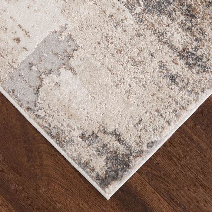 Veleka Gray Gold Painterly - U6021 - 3' x 8' Runner