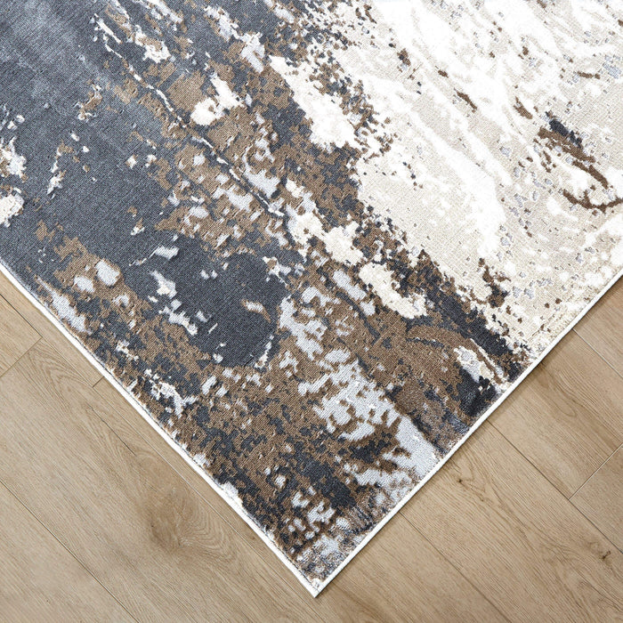 Veleka Gray Gold Painterly - U6021 - 8' x 11'