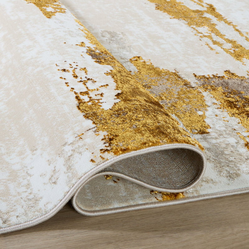 Sibel Gold Painterly - U7001 - 5' x 8'