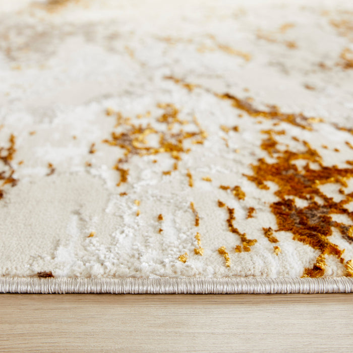 Sibel Gold Painterly - U7003 - 5' Round
